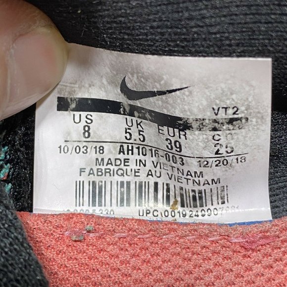 Nike Odyessey React 2 Flyknit AH1016-003 Running Shoes Wmen's US Size 8 - Picture 9 of 9